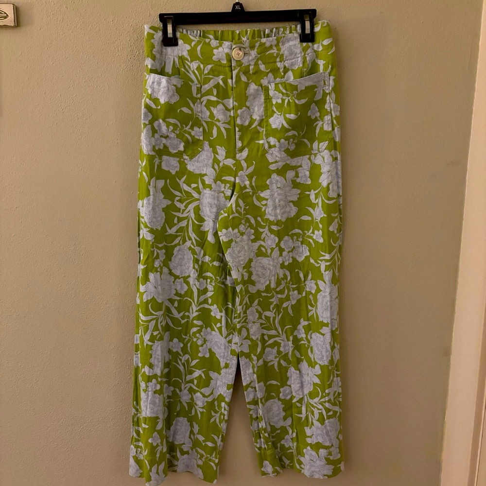 Anthropologie Mauve Floral Pants